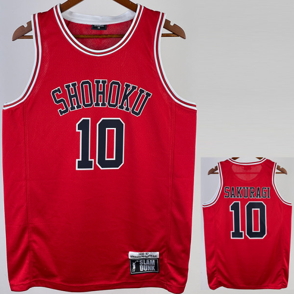 2023 SHOHOKU SAKURAGI #10 Red Top Quality Hot Pressing NBA Jersey (带标）