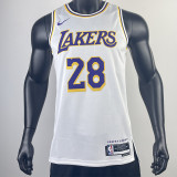 2022-23 LAKERS HACHIMURA #28 White Top Quality Hot Pressing NBA Jersey(圆领)