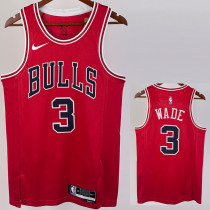 2022-23 BULLS WADE #3 Red Top Quality Hot Pressing NBA Jersey