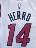 2022-23 HEAT HERRO #14 White Top Quality Hot Pressing NBA Jersey (V领）