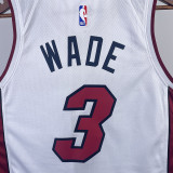 2022-23 HEAT WADE #3 White Top Quality Hot Pressing NBA Jersey (V领）