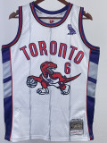 Raptors KNOW YOURSELF #6 White Retro Top Quality Hot Pressing NBA Jersey