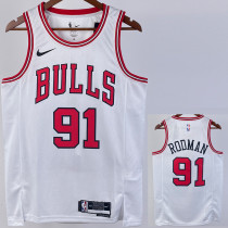 2022-23 BULLS RODMAN #91 White Top Quality Hot Pressing NBA Jersey