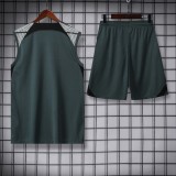 2023-24 BAR Dark Green Tank top and shorts suit