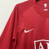 2007-2008 Man Utd Home Long sleeve Retro soccer jersey (长袖)