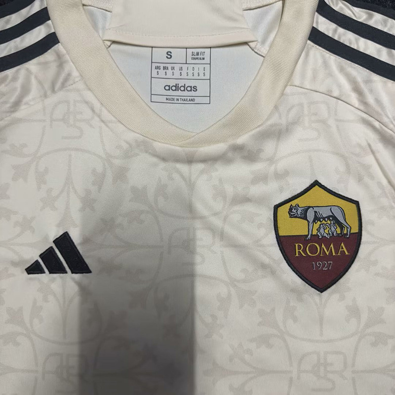US$ 16.00 - 23-24 Roma Away Fans Soccer Jersey (Print SPQR) - m.