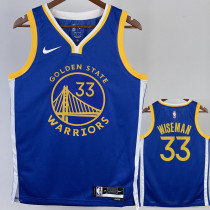 2022-23 WARRIORS WISEMAN #33 Blue Top Quality Hot Pressing NBA Jersey (V领)