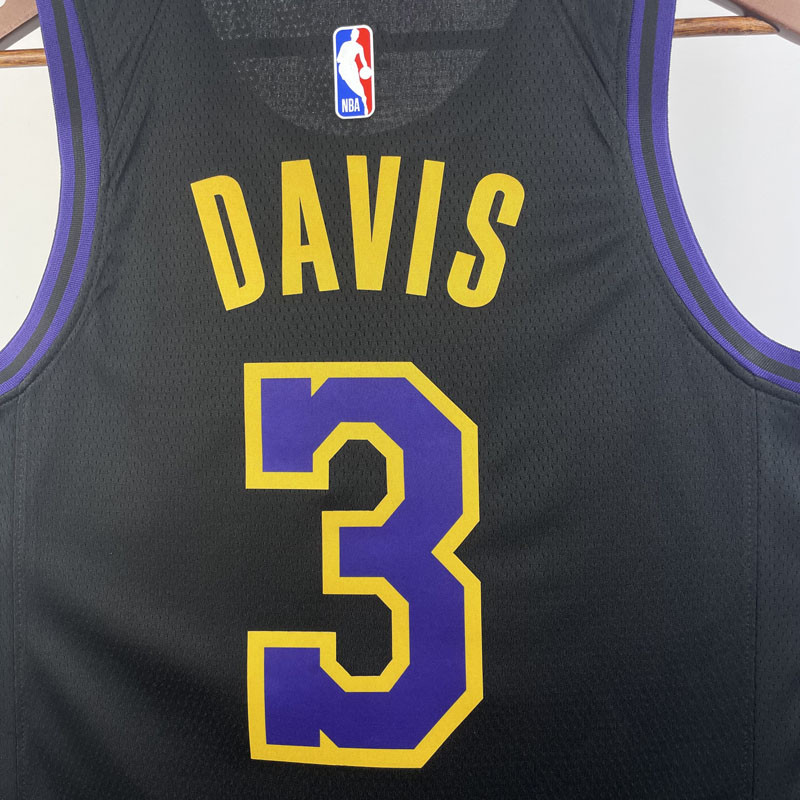 US$ 26.00 - 23-24 LAKERS DAVIS #3 Black City Edition Top Quality Hot  Pressing NBA Jersey - m.