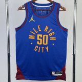 2022-23 Nuggets GORDON #50 Blue Top Quality Hot Pressing NBA Jersey (Trapeze Edition) 飞人版