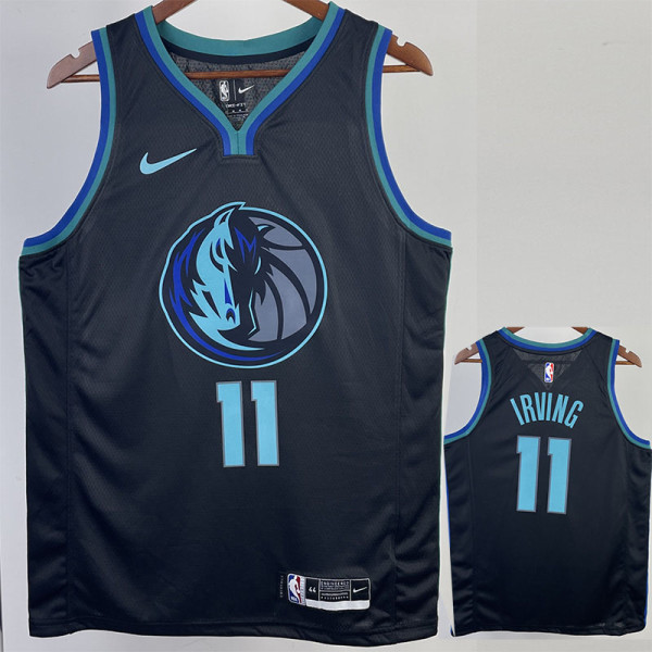 2022-23 Dallas Mavericks IRVING #11 Blue Black Top Quality Hot Pressing NBA Jersey