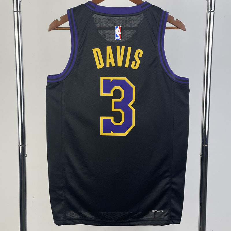 US$ 26.00 - 23-24 LAKERS DAVIS #3 Black City Edition Top Quality Hot  Pressing NBA Jersey - m.