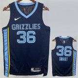 2022-23 GRIZZLIES SMART #36 Dark Blue Top Quality Hot Pressing NBA Jersey