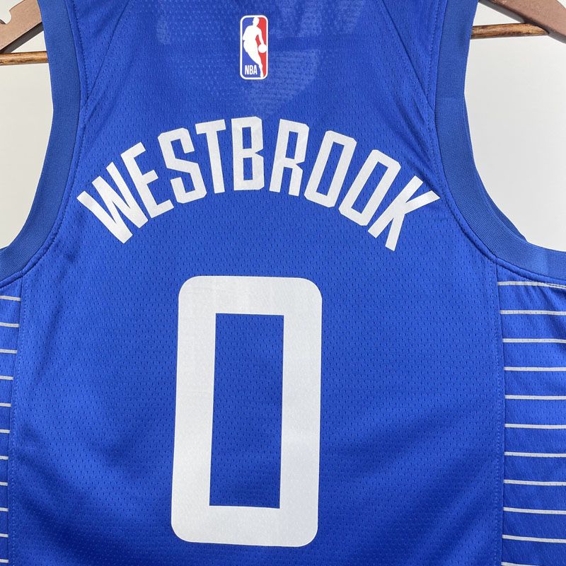 US$ 26.00 - 22-23 Clippers WESTBROOK #0 White Top Quality Hot Pressing NBA  Jersey 