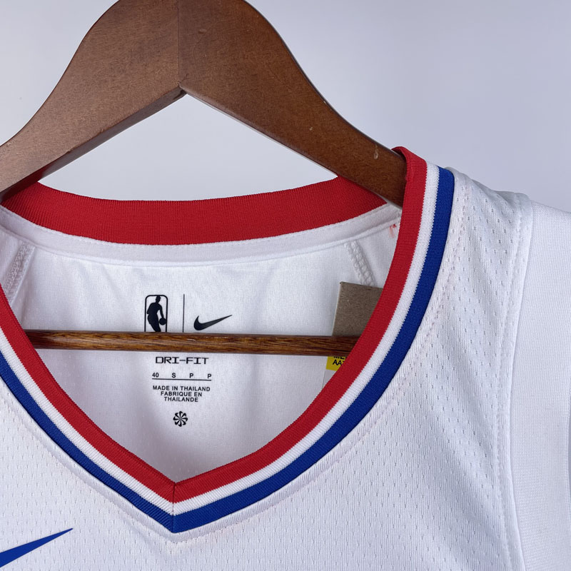 US$ 26.00 - 22-23 Clippers WESTBROOK #0 White Top Quality Hot Pressing NBA  Jersey 