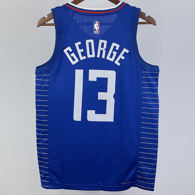 US$ 26.00 - 22-23 Clippers GEORGE #13 Blue Top Quality Hot Pressing NBA  Jersey - m.