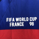 1998 France Home Retro Soccer Jersey(右胸带小字)