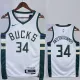 2022-23 BUCKS ANTETOKOUNMPO #34 Home White Top Quality Hot Pressing NBA Jersey(V领)