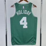 2022-23 CELTICS HOLIDAY #4 Green Top Quality Hot Pressing NBA Jersey