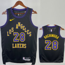 2023-24 LAKERS HACHIMURA #28 Black City Edition Top Quality Hot Pressing NBA Jersey