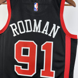 2023-24 BULLS RODMAN #91 Black City Edition Top Quality Hot Pressing NBA Jersey