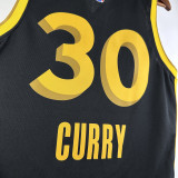 2023-24 WARRIORS CURRY #30 Black City Edition Top Quality Hot Pressing NBA Jersey (V领)