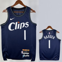 2023-24 CLIPPERS HARDEN #1 Dark blue City Edition Top Quality Hot Pressing NBA Jersey