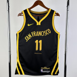 2023-24 WARRIORS THOMPSON #11 Black City Edition Top Quality Hot Pressing NBA Jersey (V领)