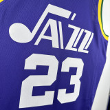 2023-24 JAZZ MARKKANEN #23 purple Top Quality Top Quality Hot Pressing NBA Jersey (Retro Logo)