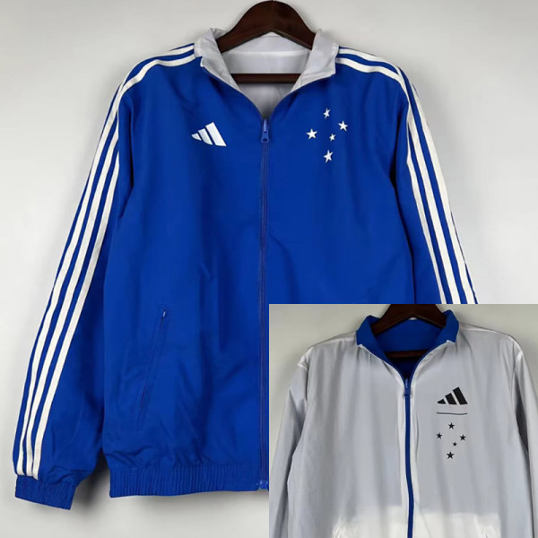 2023 Cruzeiro Blue & White Double Sided Windbreaker (双面风衣)