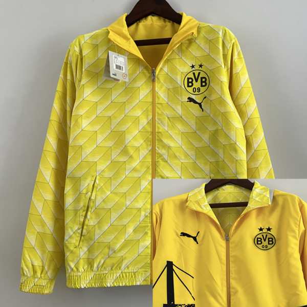 2023 Dortmund Yellow Double Sided Windbreaker (双面风衣)(刺绣)