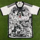 2023-24 Japan Anime Edition Black White Fans Training Shirts (白ad足球小将)