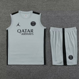 2023-24 PSG Grey Tank top and shorts suit