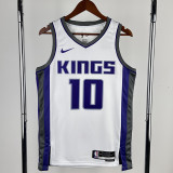 2022-23 KINGS SABONIS #10 White Home Top Quality Hot Pressing NBA Jersey(V领）