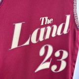 2023-24 Cleveland Cavaliers JAMES #23 Red City Edition Top Quality Hot Pressing NBA Jersey