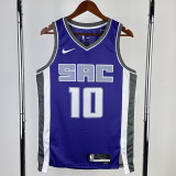 2022-23 KINGS SABONIS #10 Purple Away Top Quality Hot Pressing NBA Jersey(V领）