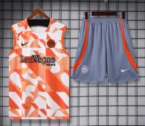 2023-24 INT Orange Tank top and shorts suit