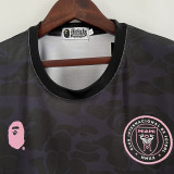 2023-24 Inter Miami Black Joint Edition Fans Soccer Jersey (左袖带图案) 猿