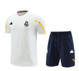 2024-25 RMA White Training Short Suit (High Quality)纯棉纱