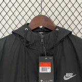 2024 New NK Black Windbreaker(带帽背后有字)