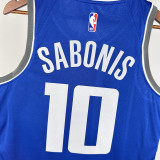 2023-24 Kings SABONIS #10 Blue City Edition Top Quality Hot Pressing NBA Jersey