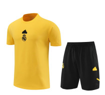 2024-25 RMA Yellow Training Short Suit (High Quality)纯棉纱