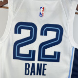 2022-23 Grizzlies BANE #22 White City Edition Home Top Quality Hot Pressing NBA Jersey