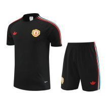 2024-25 Man Utd Black Training Short Suit