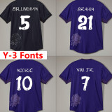 2023-24 RMA Y-3 Purple Kids Soccer Jersey (胶标)