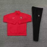 2024-25 Portugal Red Jacket Tracksuit