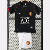 2007-2008 Man Utd Away Kids Retro Soccer Jersey