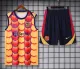 2024-25 BAR Red-Yellow Tank top and shorts suit