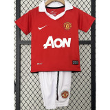 2010-2011 Man Utd Home Kids Retro Soccer Jersey