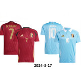 2024-25 Belgium Home Long Sleeve Soccer Jersey (长袖)