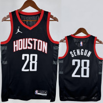 2023-24 Rockets SENGUN #28 Black Top Quality Hot Pressing NBA Jersey (Trapeze Edition)飞人版